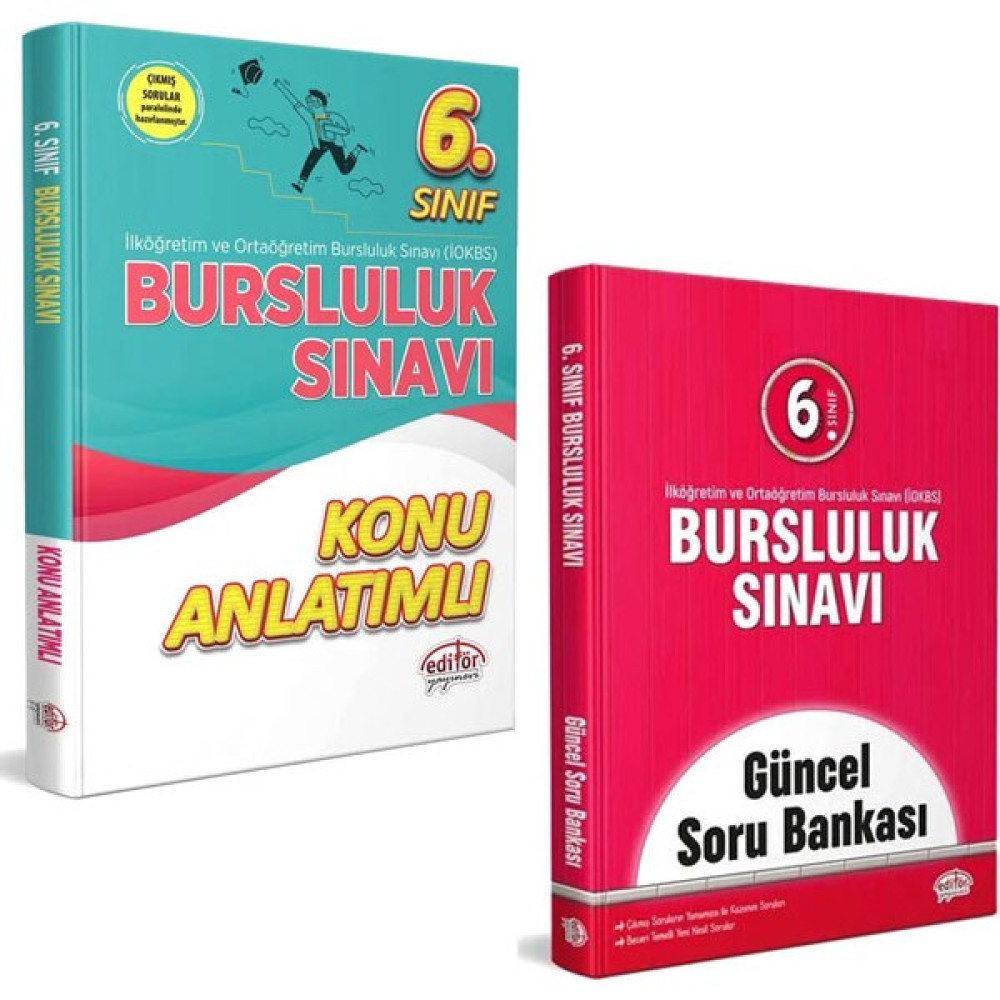 Editör Yayınları 2024 6. Sınıf Bursluluk Sınavı Konu Anlatımlı Soru Bankası Seti Tüm Dersler Fiyatı