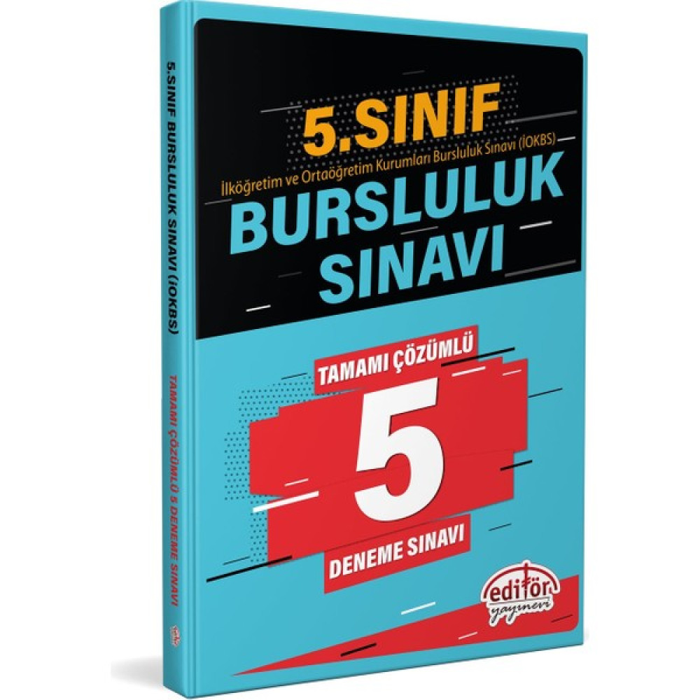 Editör Yayınları 5. Sınıf Bursluluk Sınavı Çözümlü 5 Deneme Sınavı Eğitim Setleri Fiyatı
