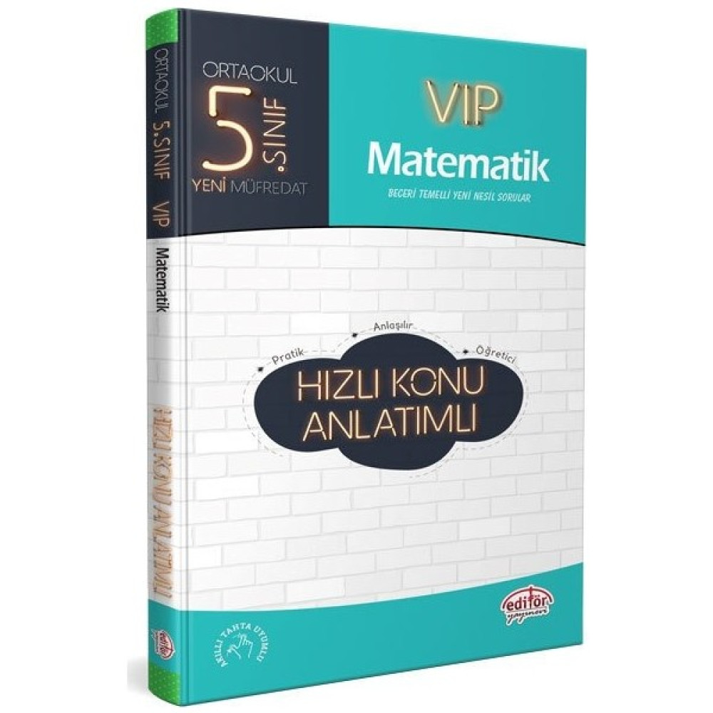 Editör Yayınları 5. Sınıf VIP Matematik Hızlı Konu Anlatımlı Matematik Fiyatı