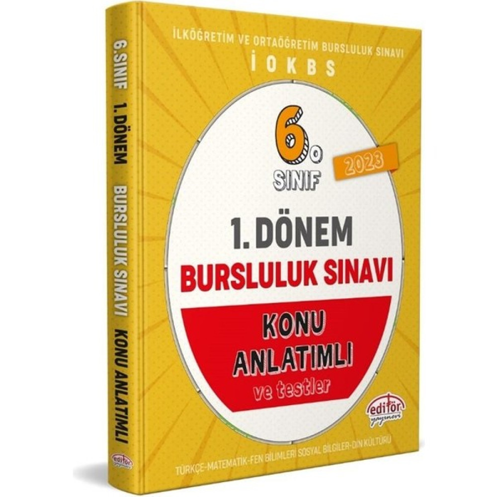 Editör Yayınları 6. Sınıf 1. Dönem Bursluluk Sınavı Konu Anlatımlı Editör Yayınları Kaynak Kitapları Fiyatı