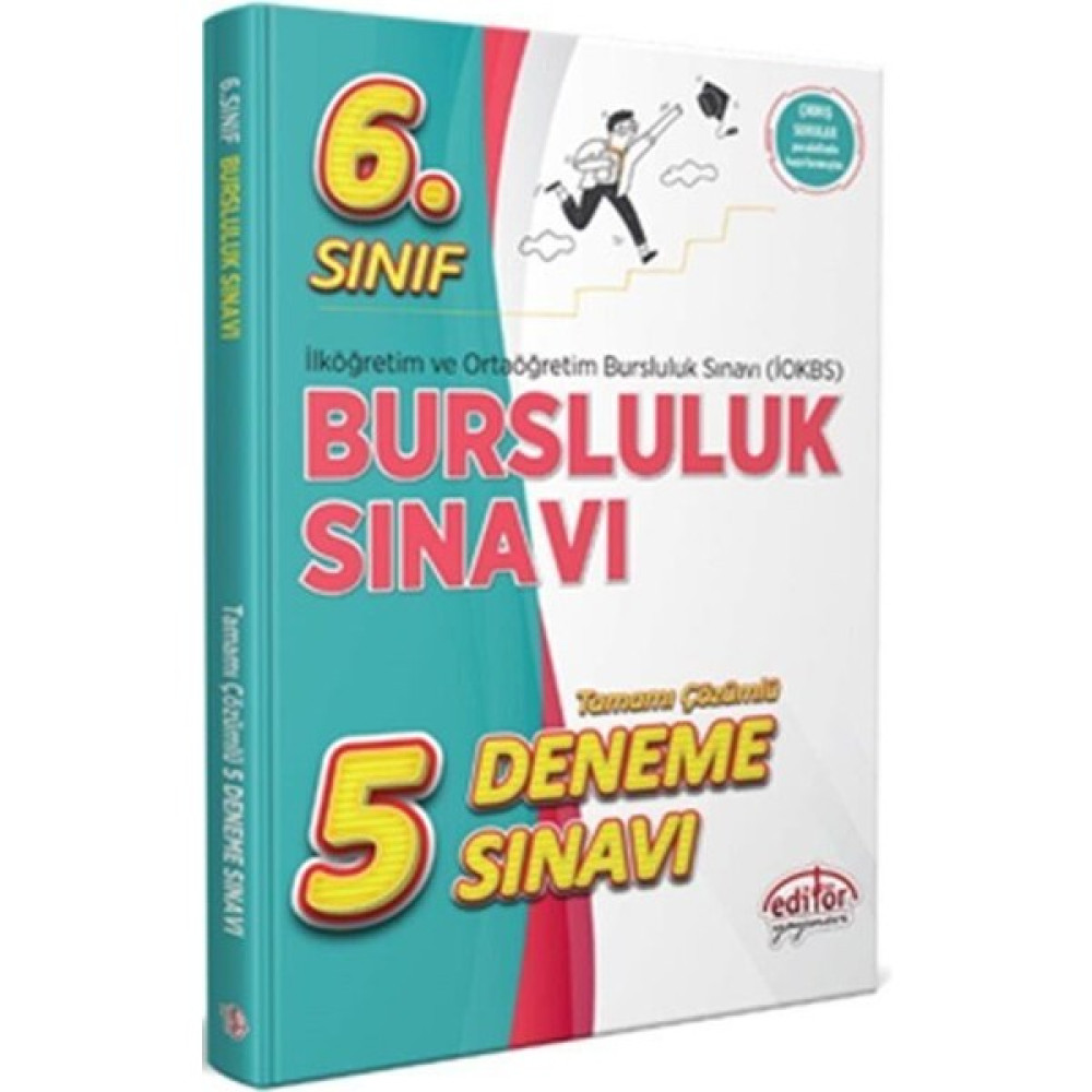 Editör Yayınları 6. Sınıf Bursluluk Sınavı Tamamı Çözümlü 5 Deneme Sınavı Kaynak Kitapları Fiyatı