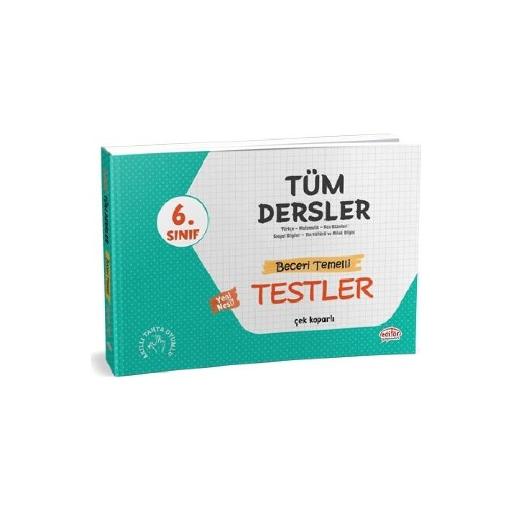 Editör Yayınları 6. Sınıf Tüm Dersler Yeni Nesil Beceri Temelli Testler Tüm Dersler Fiyatı