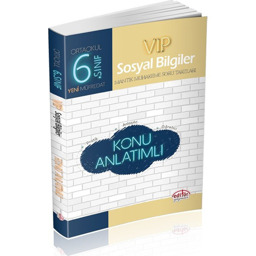 Editör Yayınları 6. Sınıf VIP Sosyal Bilgiler Konu Anlatımı Sosyal Bilgiler Fiyatı