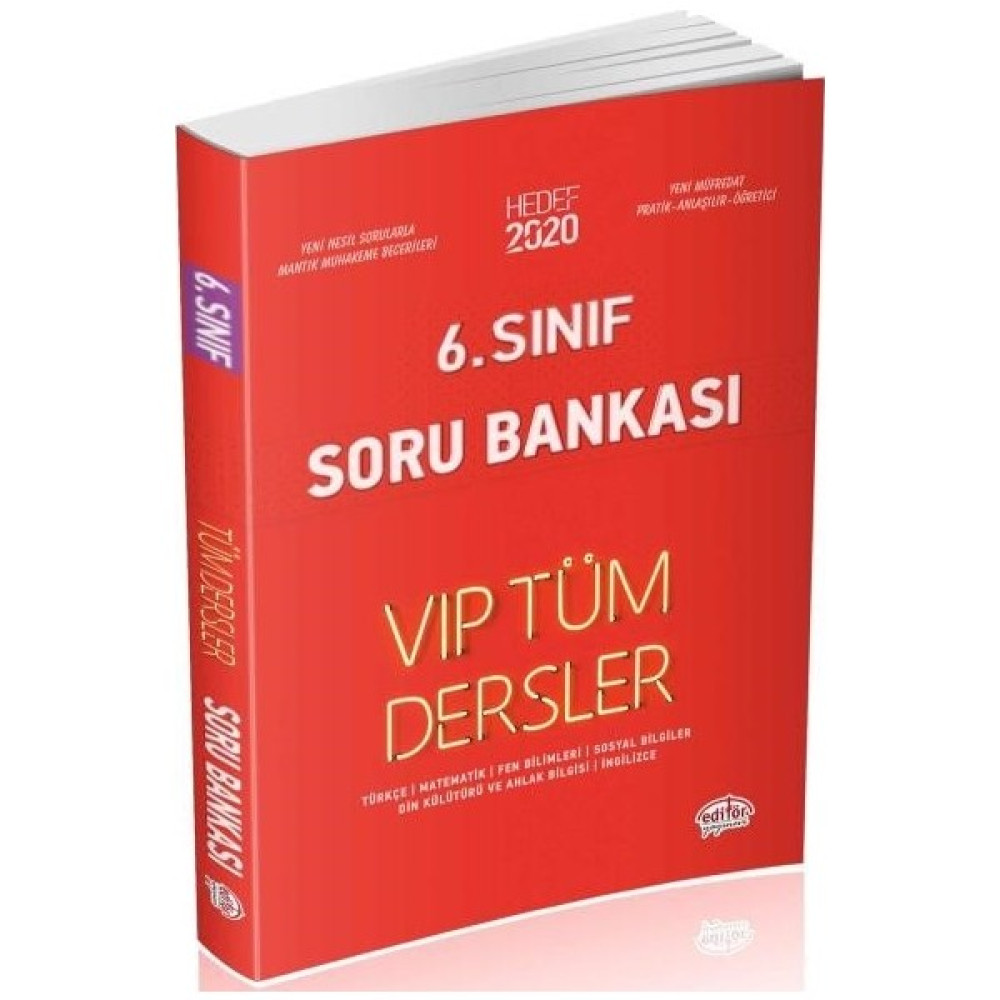 Editör Yayınları 6. Sınıf VIP Tüm Dersler Soru Bankası-Kırmızı Kitap Tüm Dersler Fiyatı