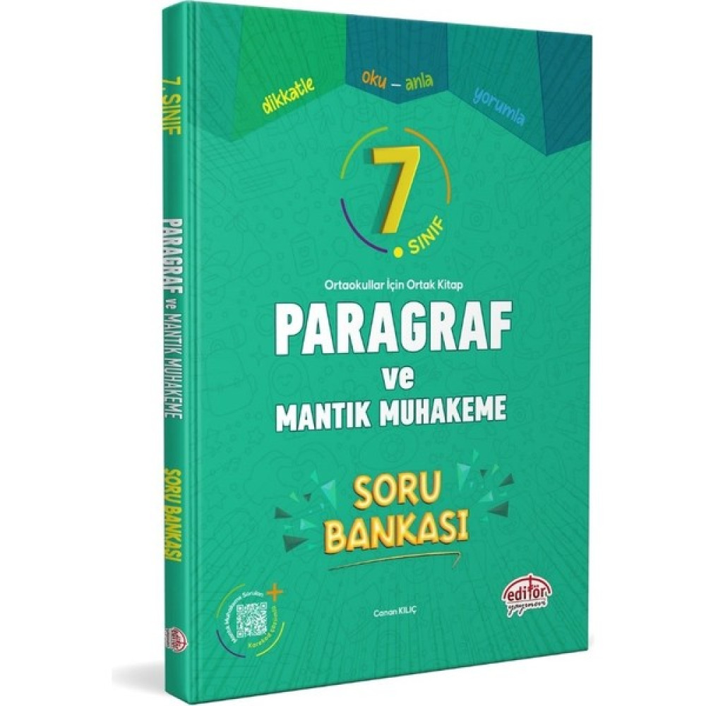 Editör Yayınları 7. Sınıf Paragraf ve Mantık Muhakeme Soru Bankası Türkçe Fiyatı