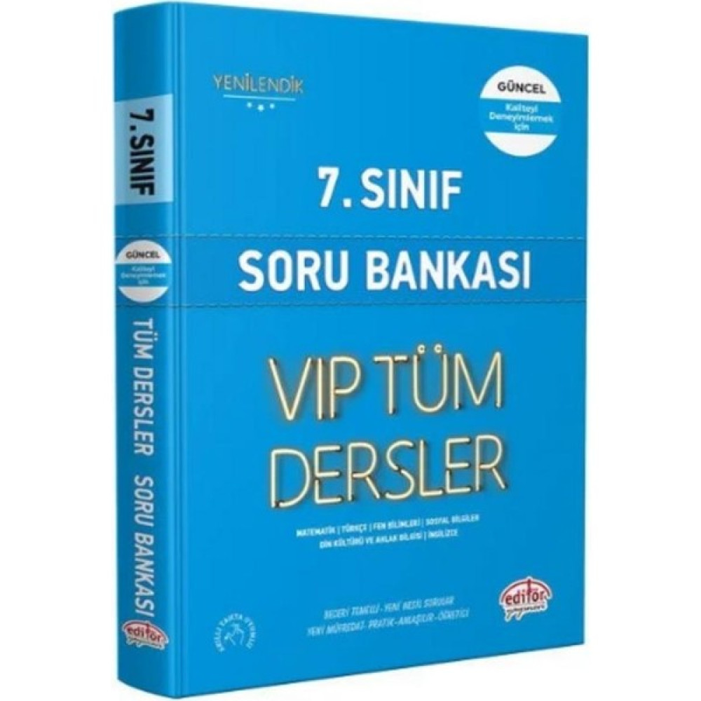 Editör Yayınları 7. Sınıf Tüm Dersler Soru Bankası Kaynak Kitapları Fiyatı