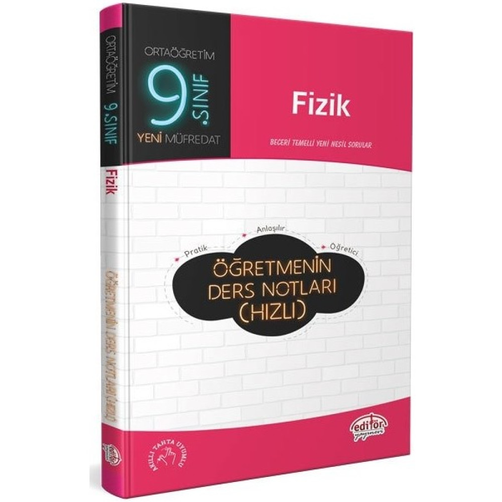 Editör Yayınları 9. Sınıf Fizik Öğretmenin Hızlı Ders Notları Fizik Fiyatı