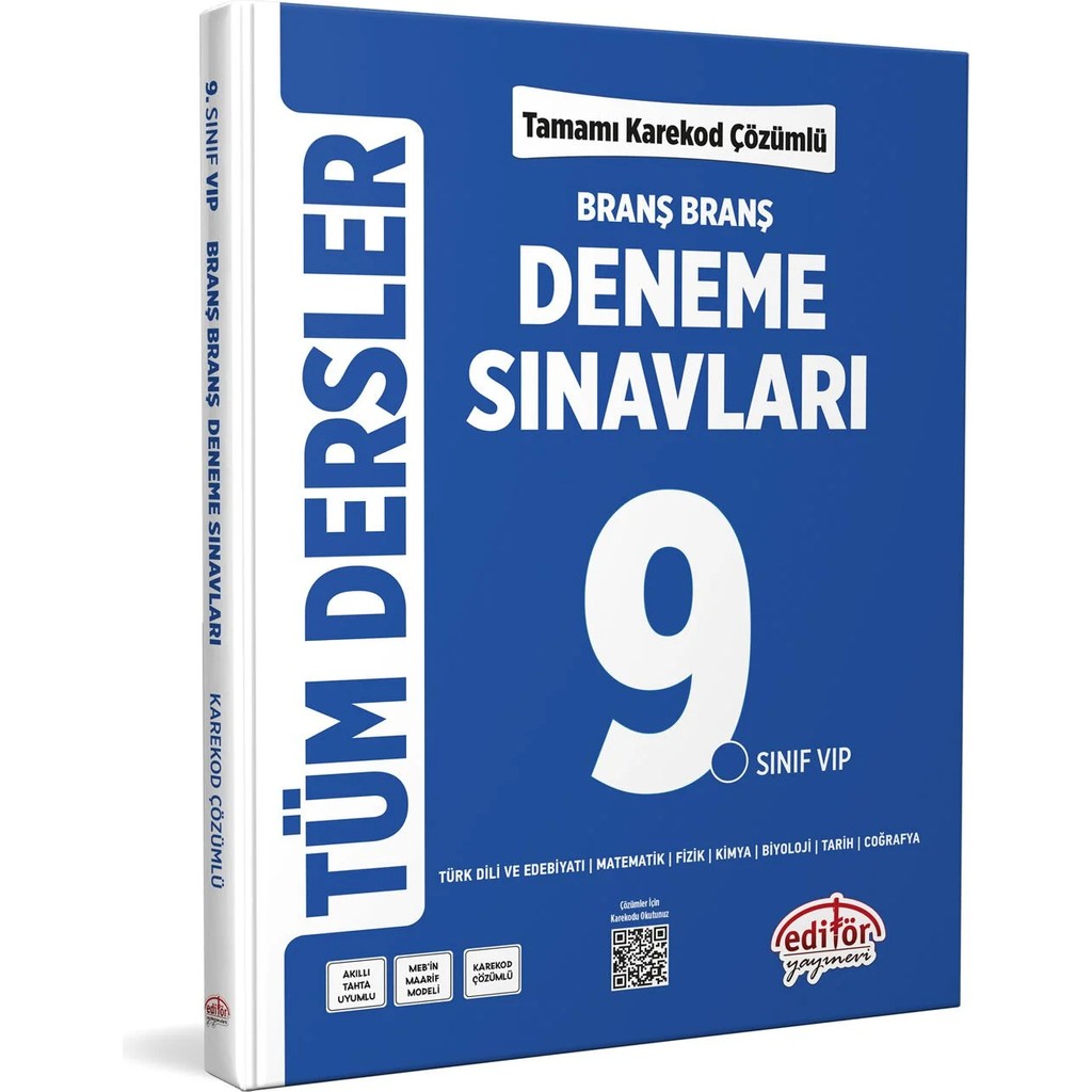 Editör Yayınları Editör 9. Sınıf Tüm Dersler Branş Branş Tamamı Çözümlü Deneme Sınavları Yeni Ders Sınav Kitapları Fiyatı