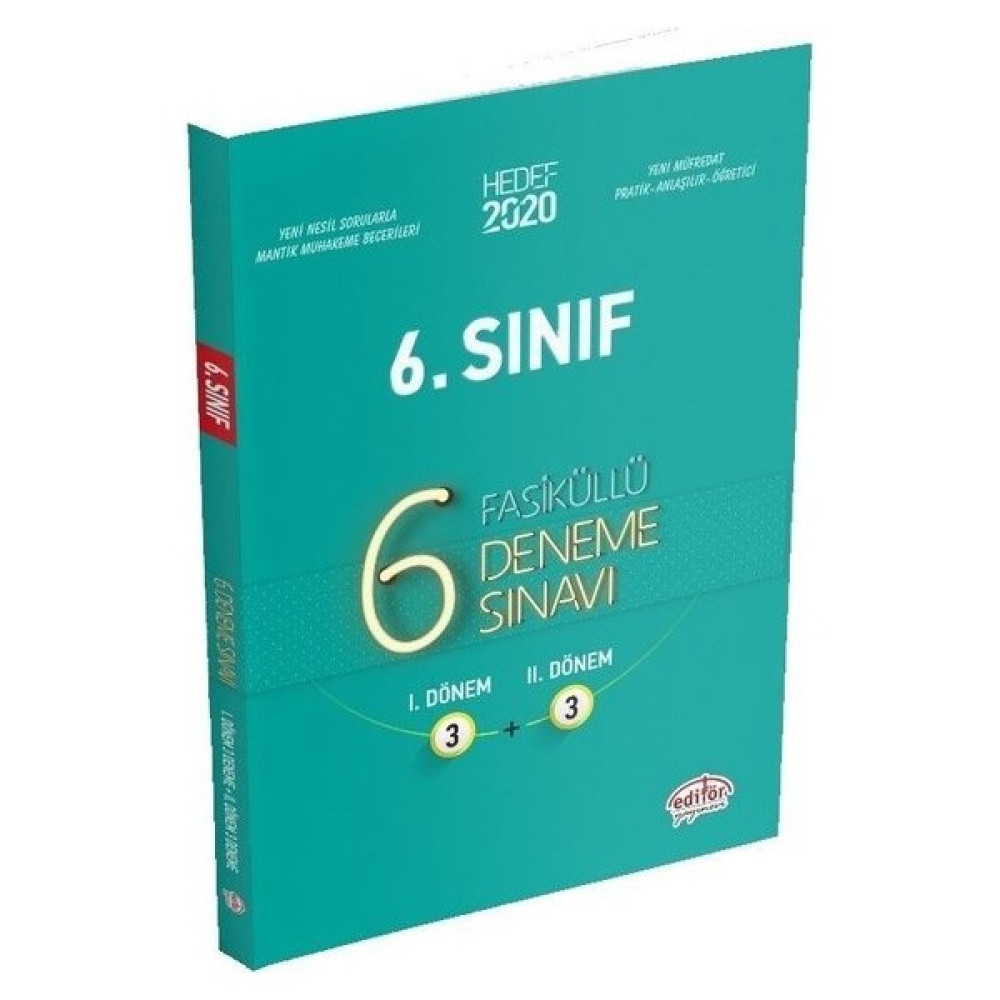 Editör Yayınları Hedef 2020 6. Sınıf 6 Fasiküllü Deneme Sınavı 3+3 Tüm Dersler Fiyatı