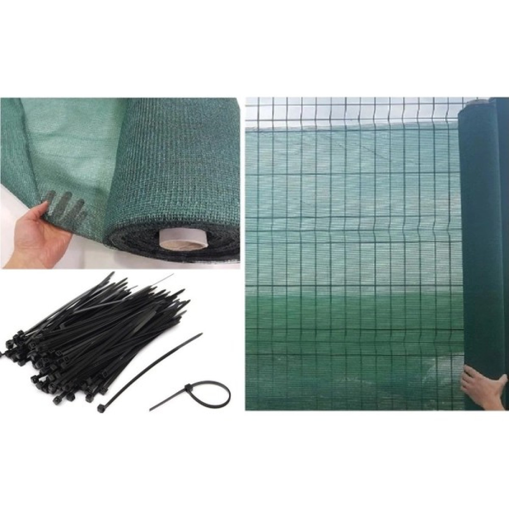 Edoplast 2X14 Metre %75 Gölgelik File Bahçe Duvarı Inşaat Otopark Çit Filesi Gölgeleme Filesi Duvar Kumaşı Tel Tülü Bağlama Kelepçeli - 2 x 14 m - Yeşil Oto Boyaları Fiyatı