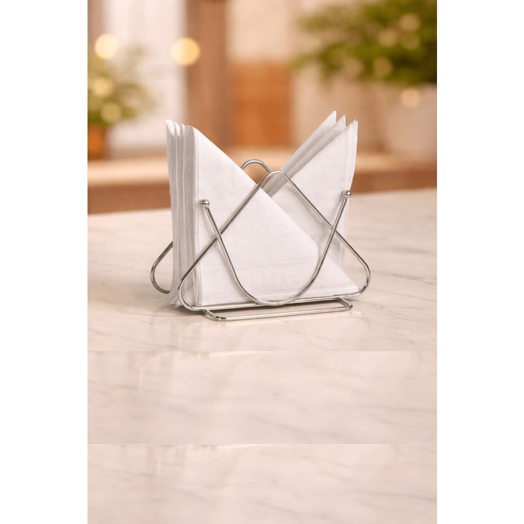 Edora Home Silver Renk Dekoratif Masaüstü Şık Peçetelik, Cafe & Restoran & Otel Pratik Kullanım Amaçlı Peçete Standı - Gümüş Diğer Fiyatı