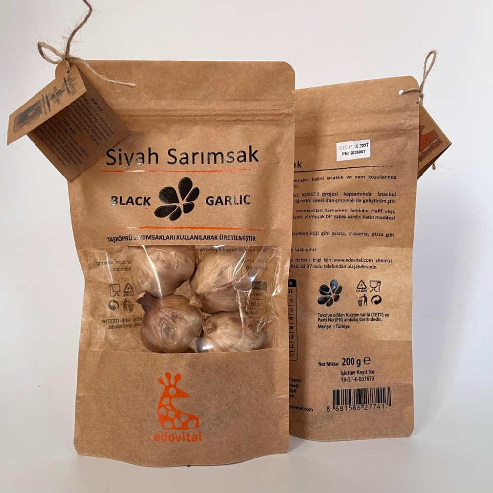 Edovital Siyah Sarımsak 400 Gram(2 Adet x 200 Gram) - 400 gr Sebze Fiyatı