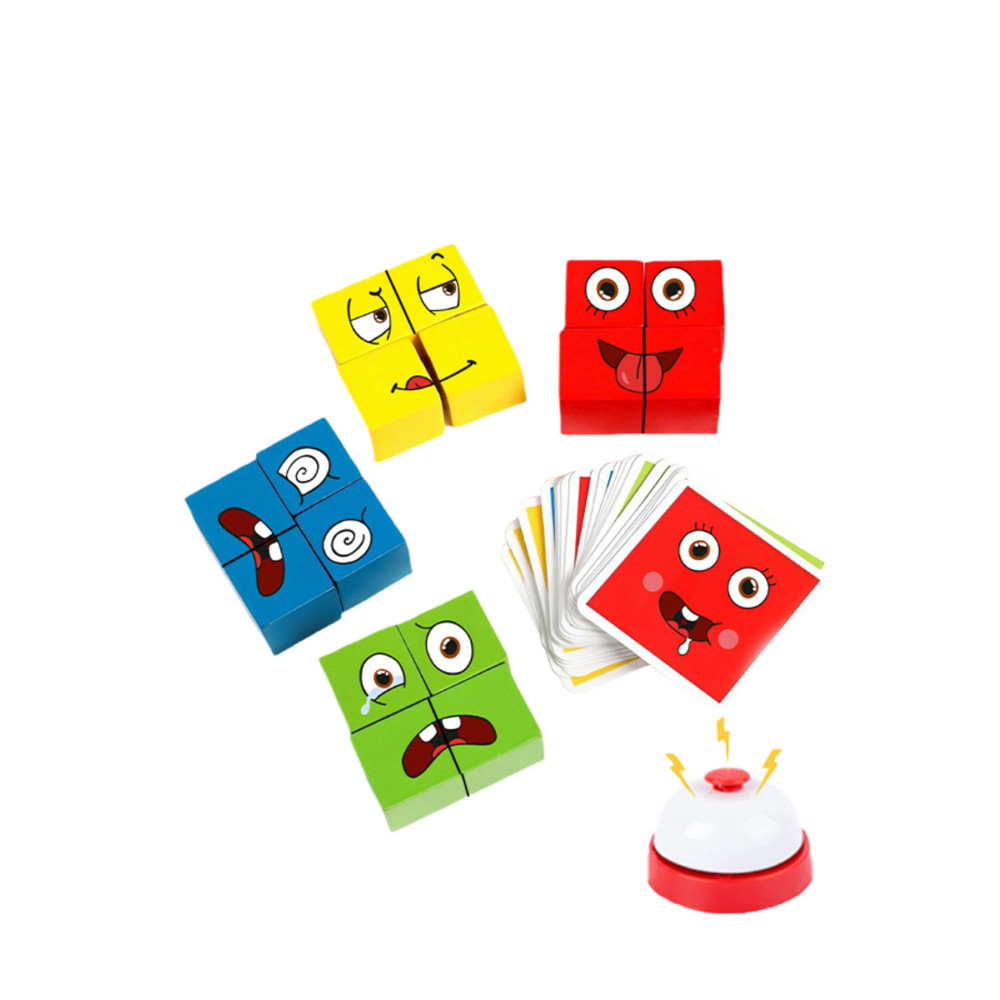 edoy Rubik Emoji Bulmaca Oyunu 16 Küp 64 Kart Ve Zil Eğitici Oyuncak Eğitici Oyuncak Fiyatı
