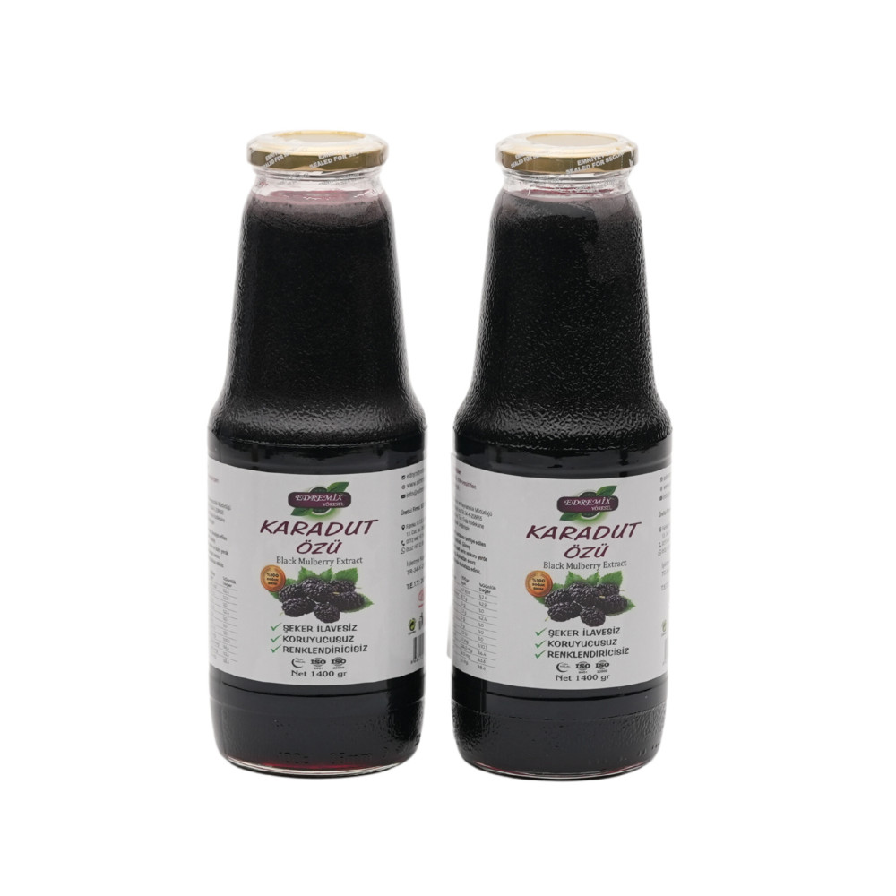 EDREMİX YÖRESEL 2 Adet * Karadut Özü 1400 Gr. Organik Ürünler Fiyatı