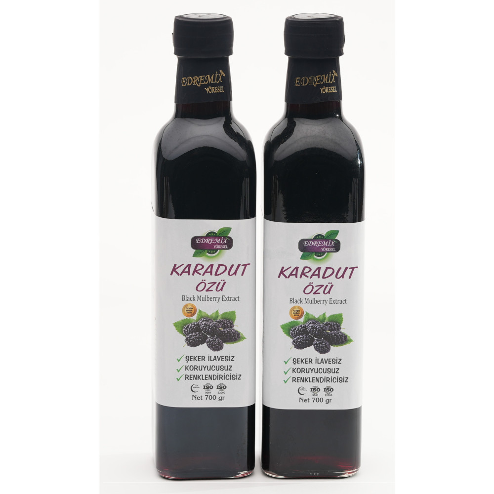 EDREMİX YÖRESEL 2 Adet * Karadut Özü 700 Gr. Organik Ürünler Fiyatı