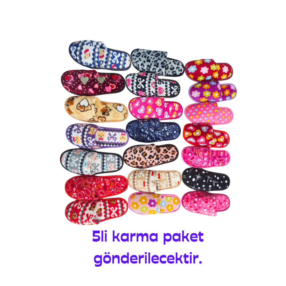 EDS Shoes 5 li Paket Ev Terliği Çeyiz Terliği Kışlık Terlik Ses Yapmaz Hafif Taban Taban Kapalı Ev Terliği 37 Beden Unisex Sandalet Fiyatı