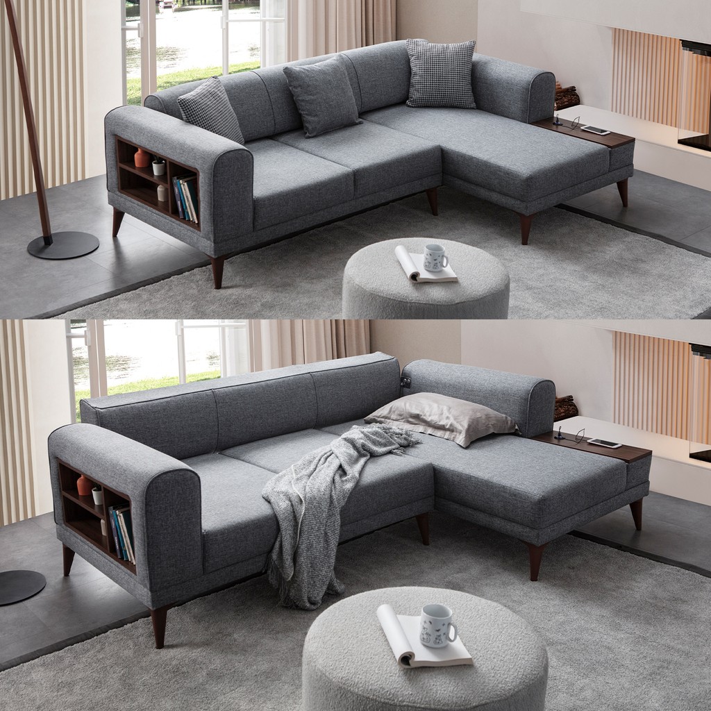 Edsy Home Drog Köşe Koltuk Takımı Gri Koltuk Takımı / Seti Fiyatı