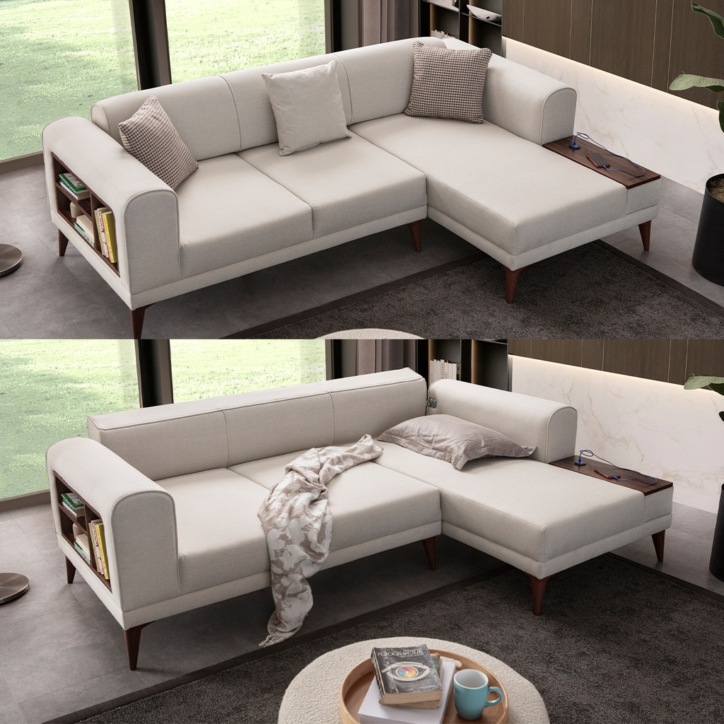 Edsy Home Drog Köşe Koltuk Takımı Krem - Bej Koltuk Takımı / Seti Fiyatı