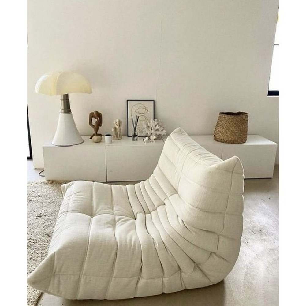 Edsy Home Edsy Puffer Krem Renk Berjer - Bej Tekli Koltuk & Berjer Fiyatı