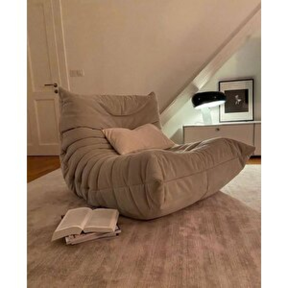 Edsy Home Edsy Puffer Relax Taş Renk Baby Face Kadife Kumaş Berjer Tekli Koltuk & Berjer Fiyatı