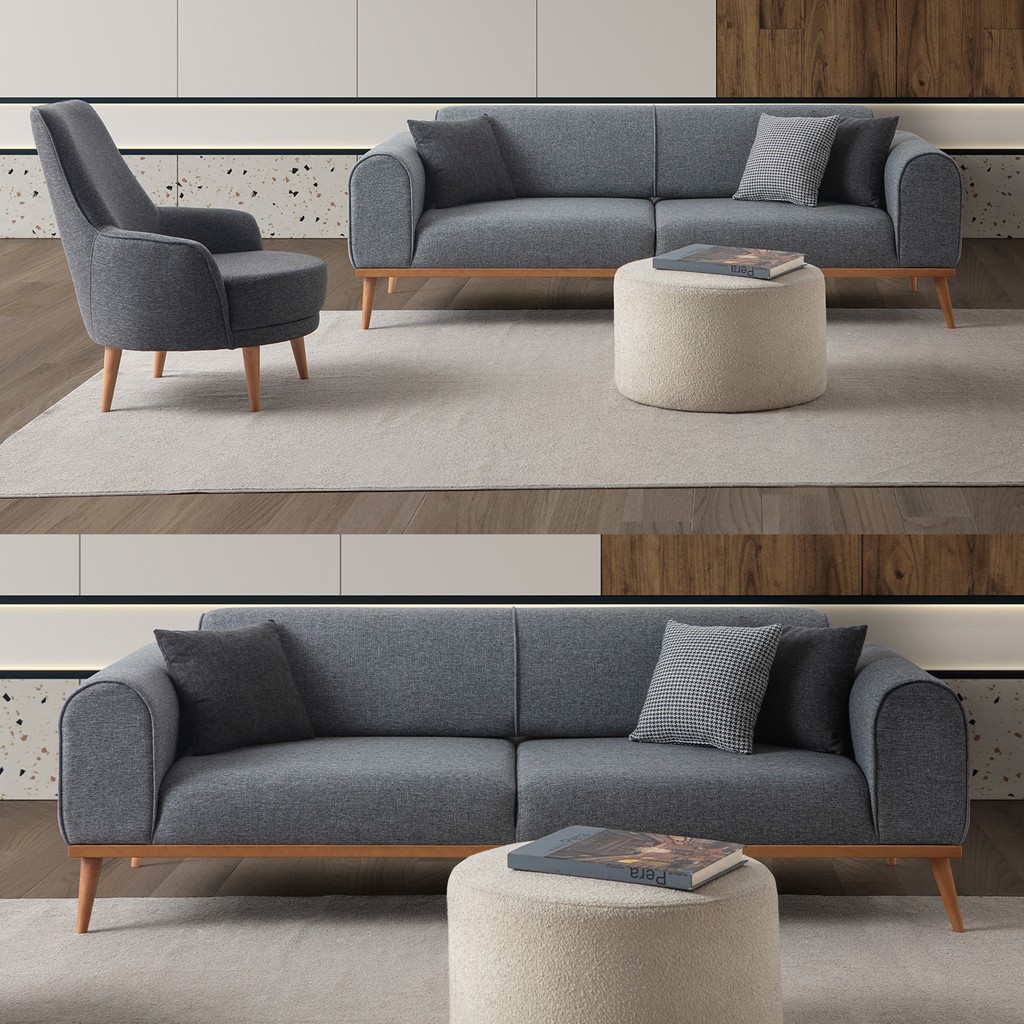 Edsy Home Rebull 3+1 Koltuk Takımı Gri Koltuk Takımı / Seti Fiyatı