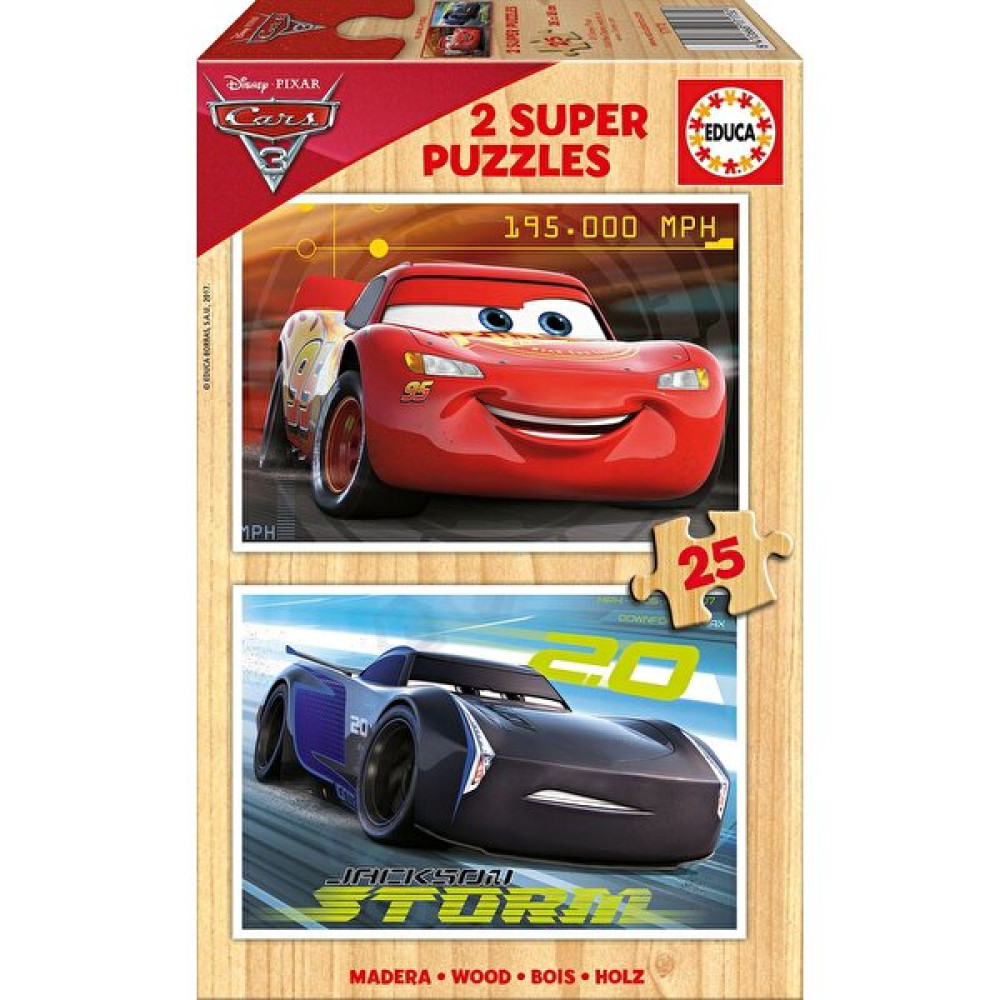 Educa 17173 - 2x25 Parça Cars 3 Ahşap Çocuk Puzzle Puzzle & Aksesuarları Fiyatı