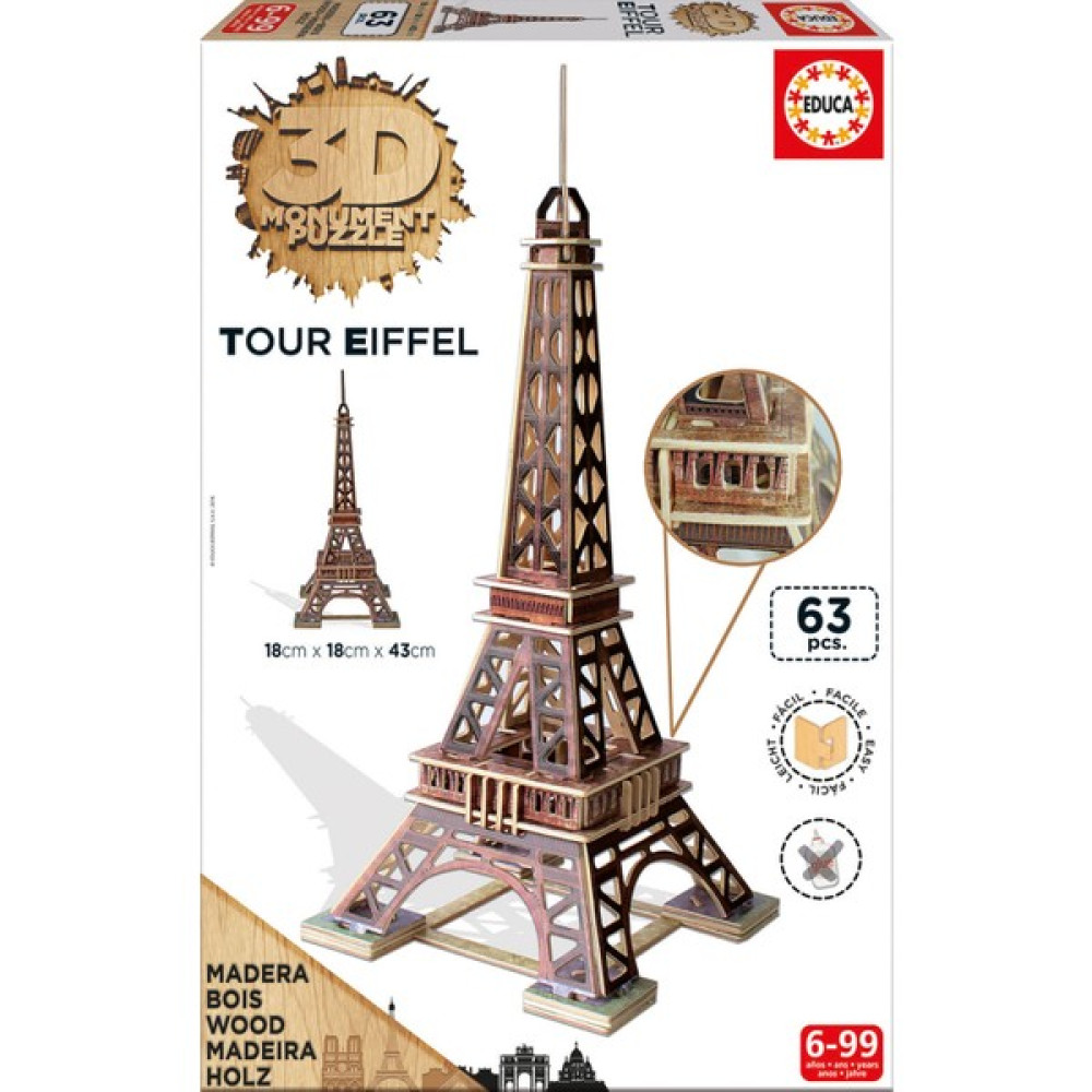 Educa Puzzle Tour Eiffel 3D Ahşap Puzzle Puzzle & Aksesuarları Fiyatı