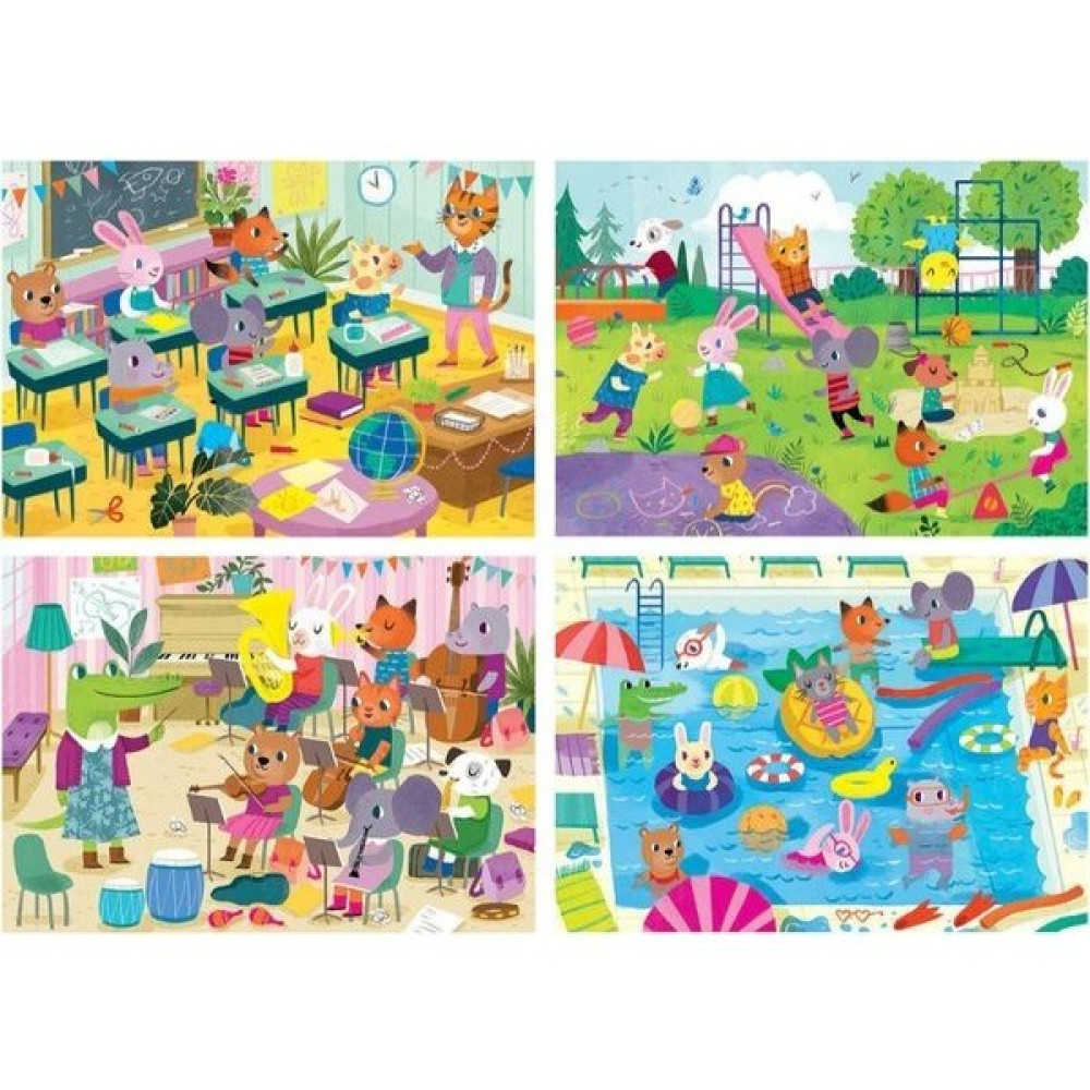 Educa School Day Puzzle 4 In 1 Puzzle & Aksesuarları Fiyatı