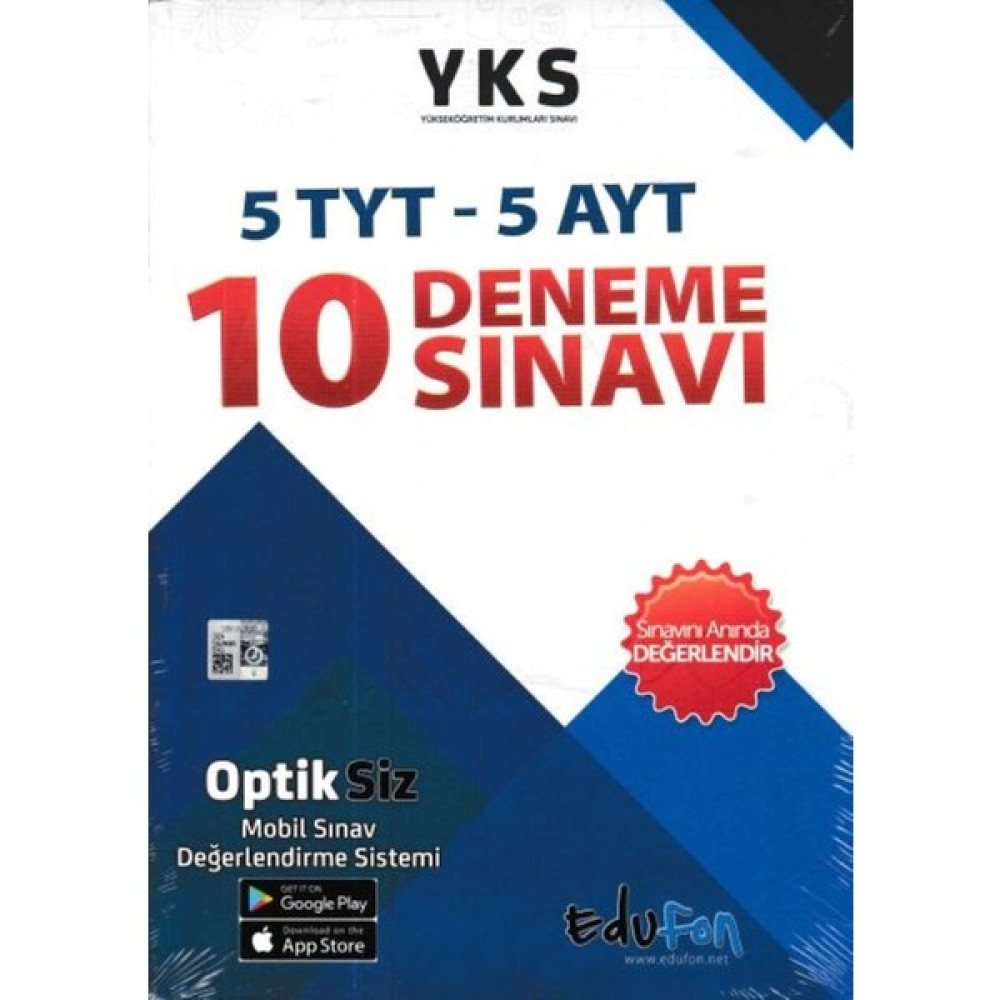 Edufon Yks 10 Deneme Sınavı (5 Tyt - 5 Ayt) Temel Yeterlilik Testi (TYT) Fiyatı