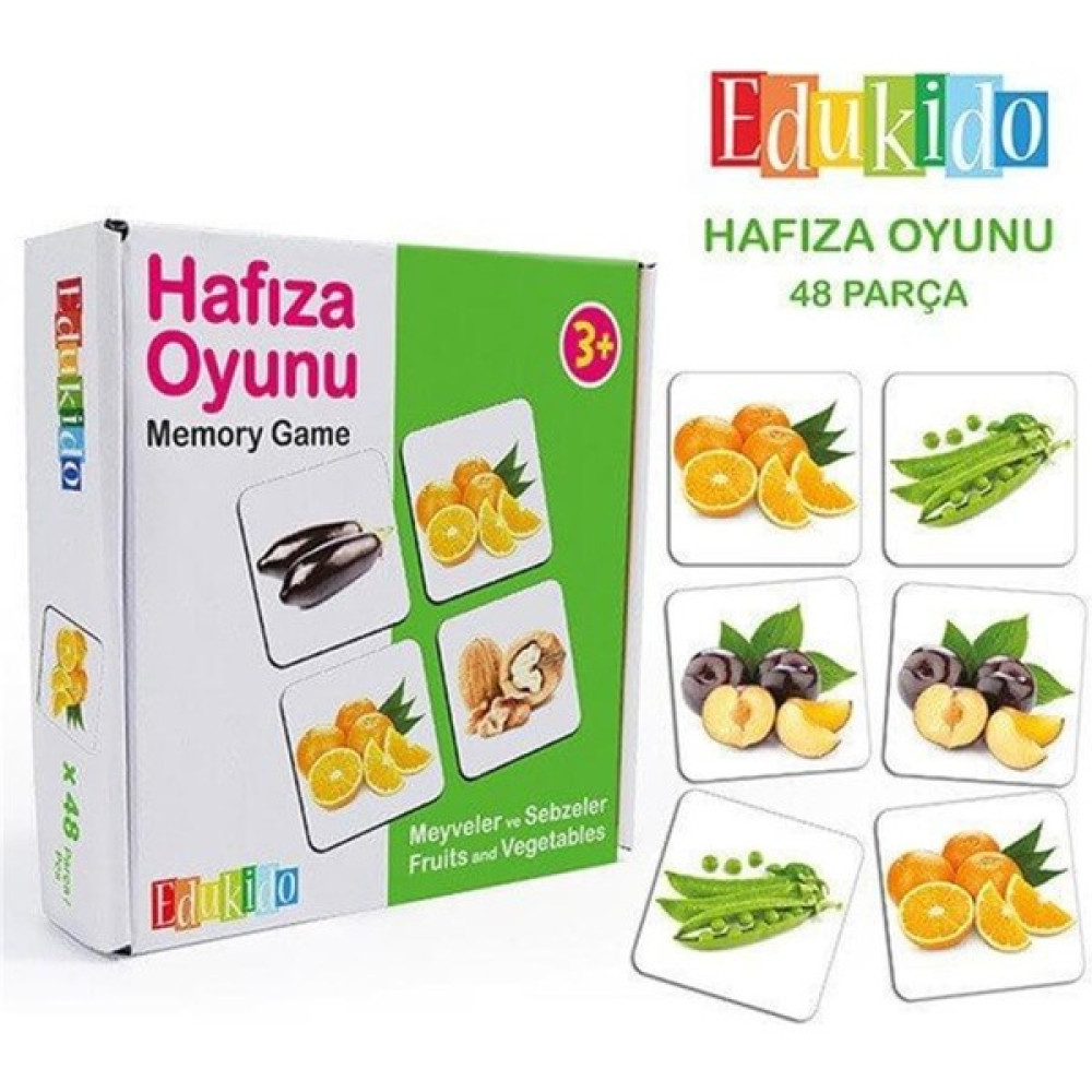 Edukido Eğitici Oyuncak Hafıza Oyunu - Meyveler ve Sebzeler Çocuk Oyuncağı Fiyatı