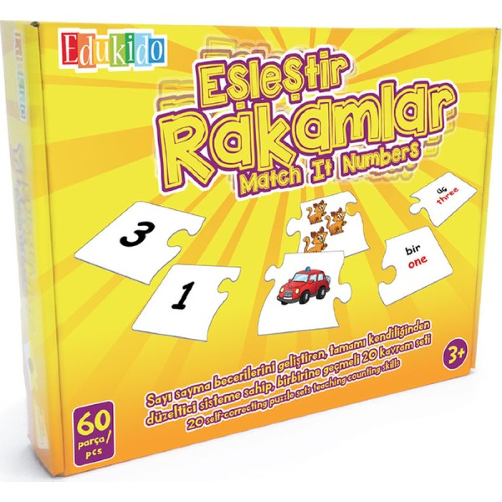 EdukidoEğitici Oyuncak Eşleştir Mukavva Puzzle Rakamlar EDU-1006 Oto Boyaları Fiyatı