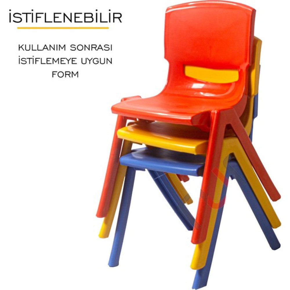 Edusa Anaokulu Plastik Çocuk Sandalyesi - Kırmızı Bebek Odası Tekstili Fiyatı