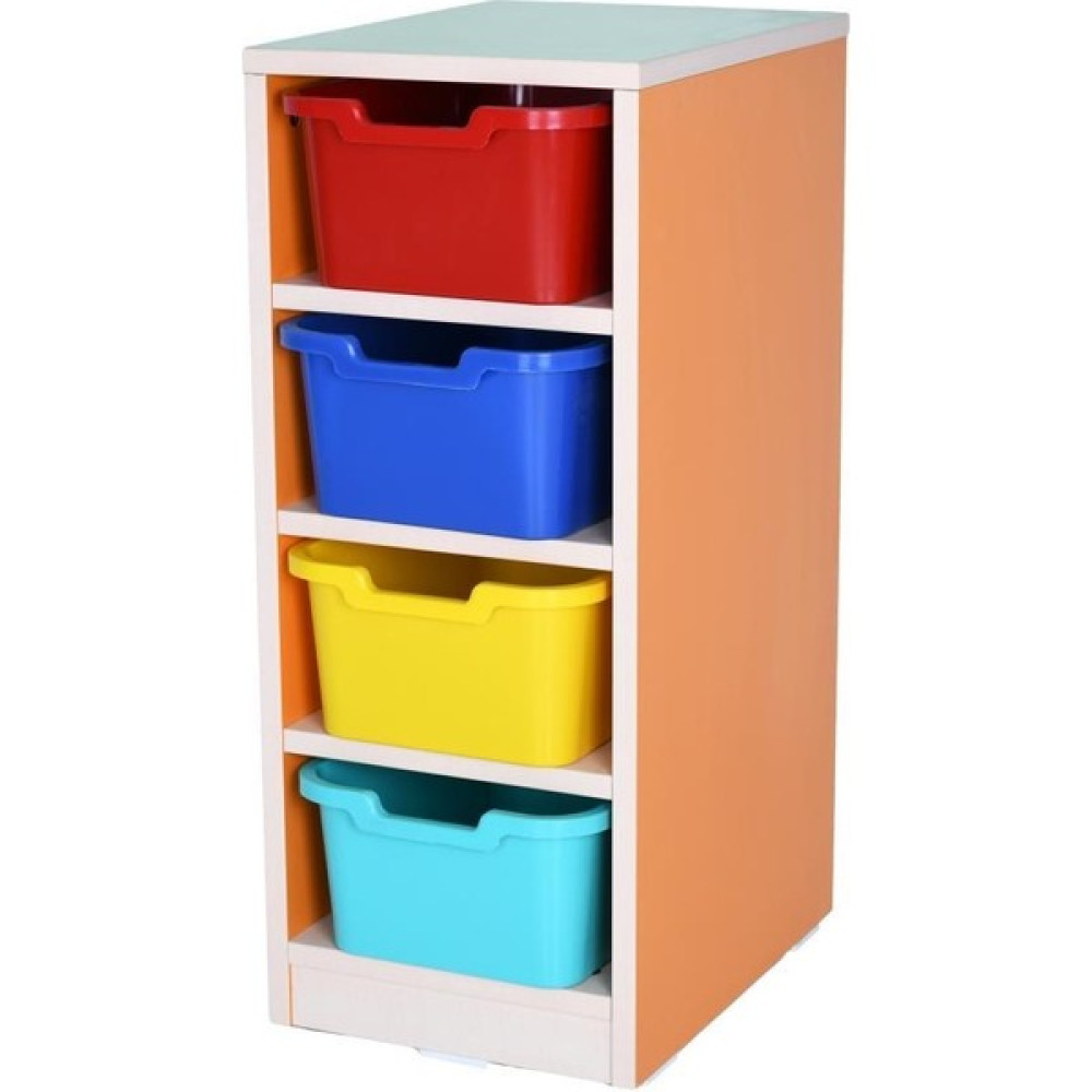 Edutoys 4 Plastik Çekmeceli Dolap - Beyaz Gardrop & Dolap Fiyatı