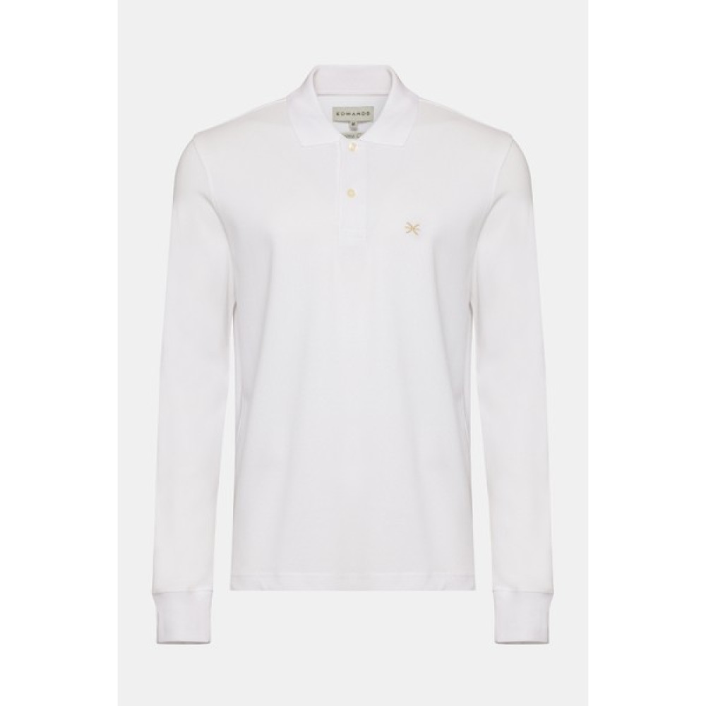 Edwards Erkek Beyaz Uzun Kollu Polo Yaka T-Shirt Erkek T-shirt Fiyatı