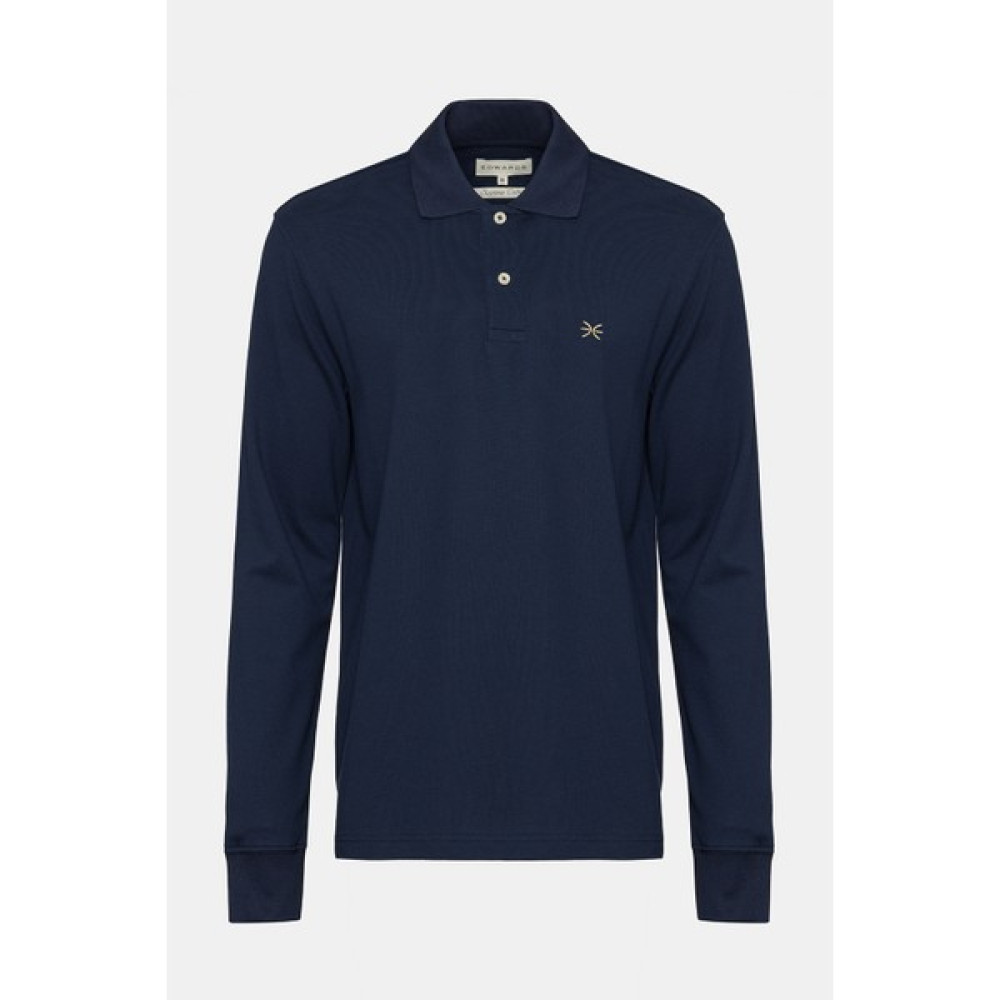 Edwards Erkek Lacivert Uzun Kollu Polo Yaka T-Shirt Erkek T-shirt Fiyatı