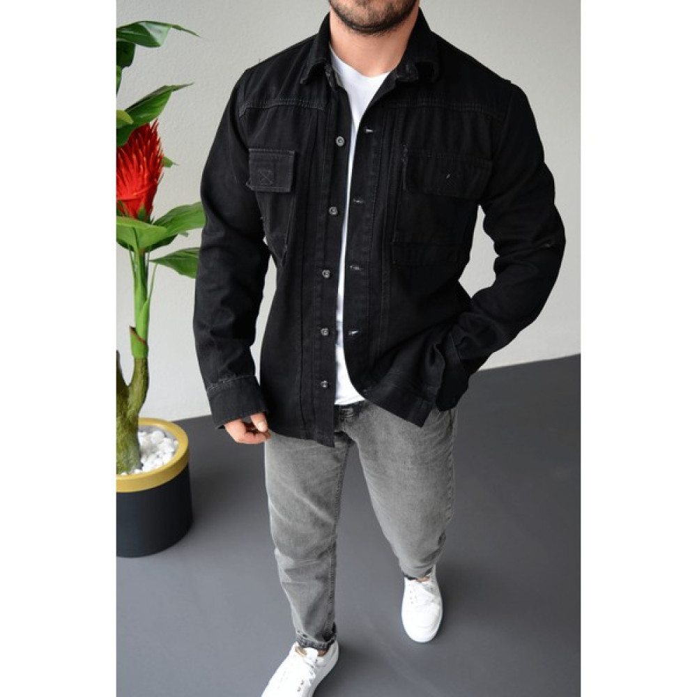 Edwox Erkek Oversize Cep Detay Kot Ceket ST017 Erkek Ceket Fiyatı
