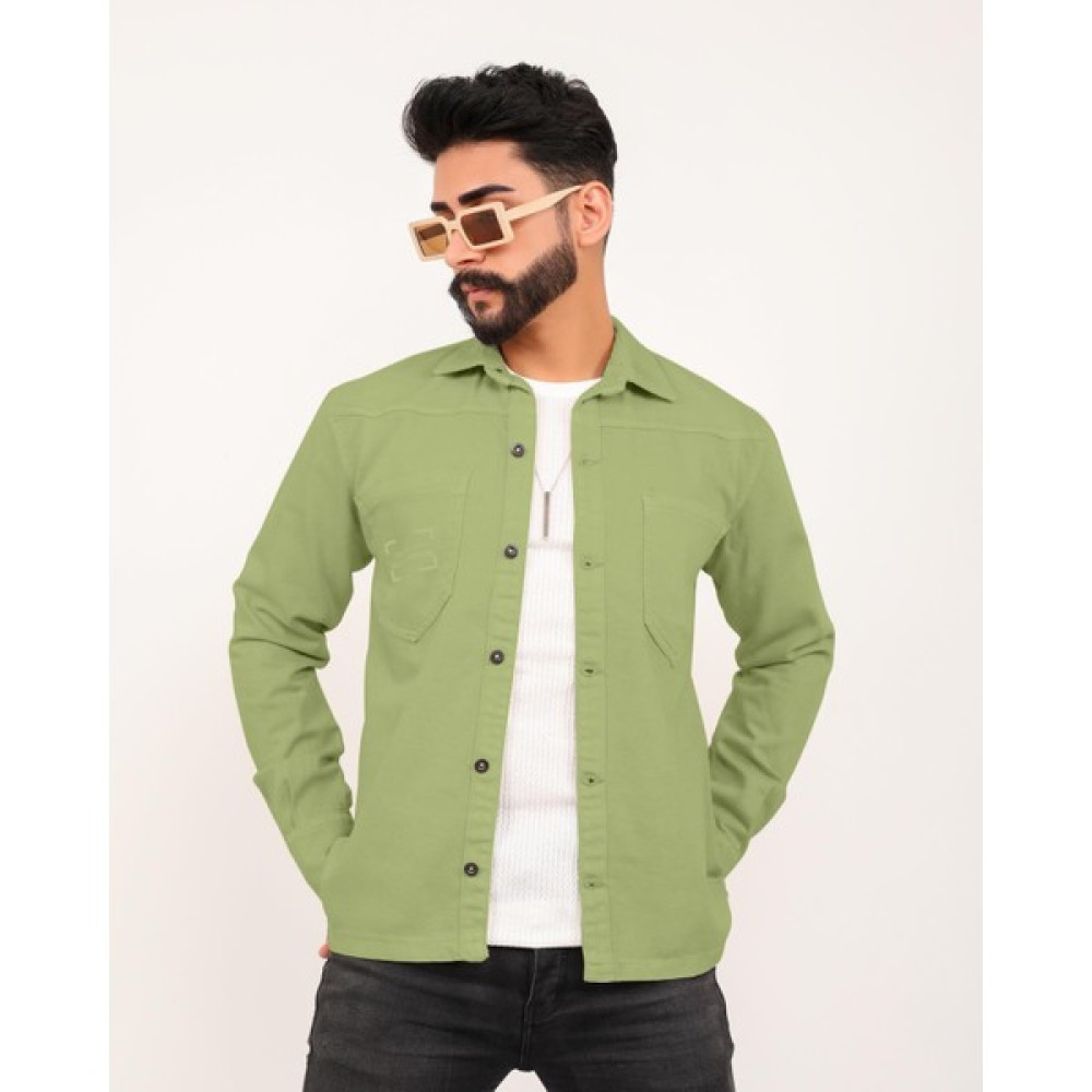 Edwox Erkek Premium Series Slim Fit Denim Kot Ceket Açık Yeşil EDW027 Erkek Ceket Fiyatı