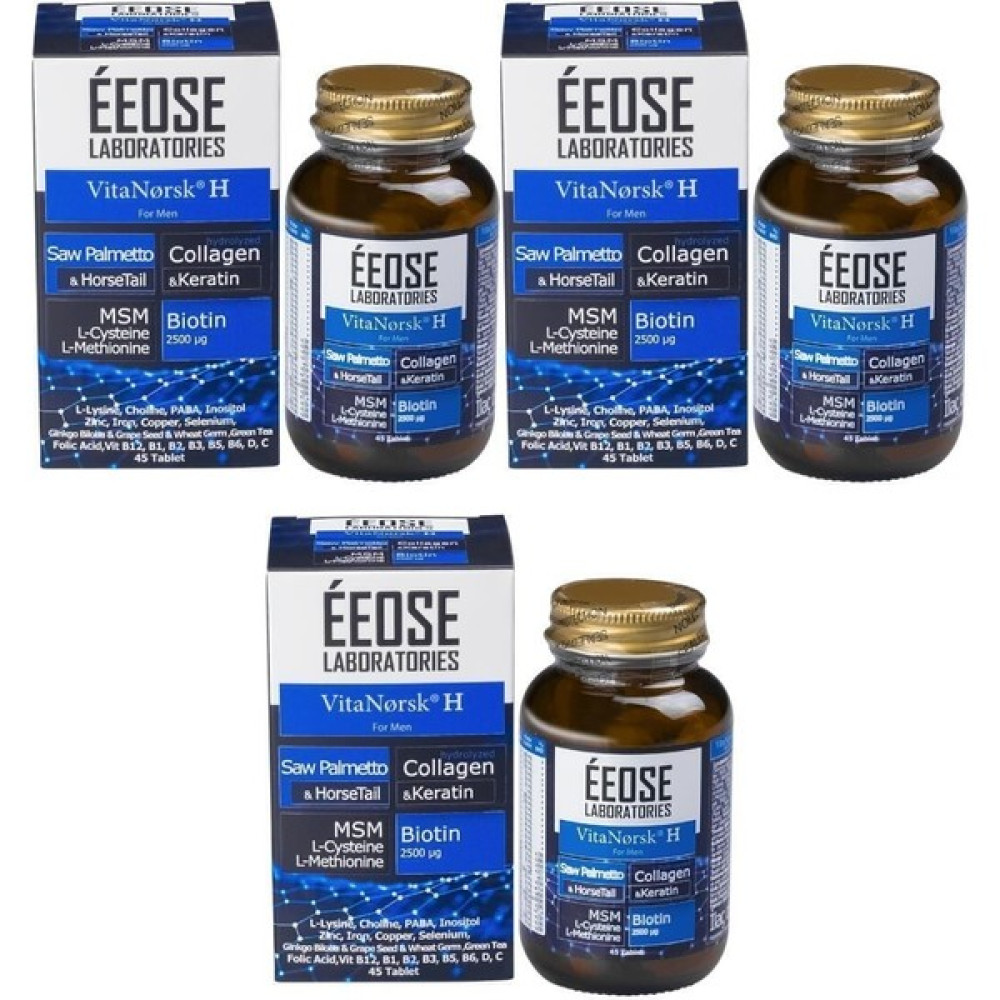 Eeose Vitanorsk H For Men (, 45 Tablet) - 3 Adet - 1 Saç Bakım Maskeleri & Serumlar & Spreyler Fiyatı