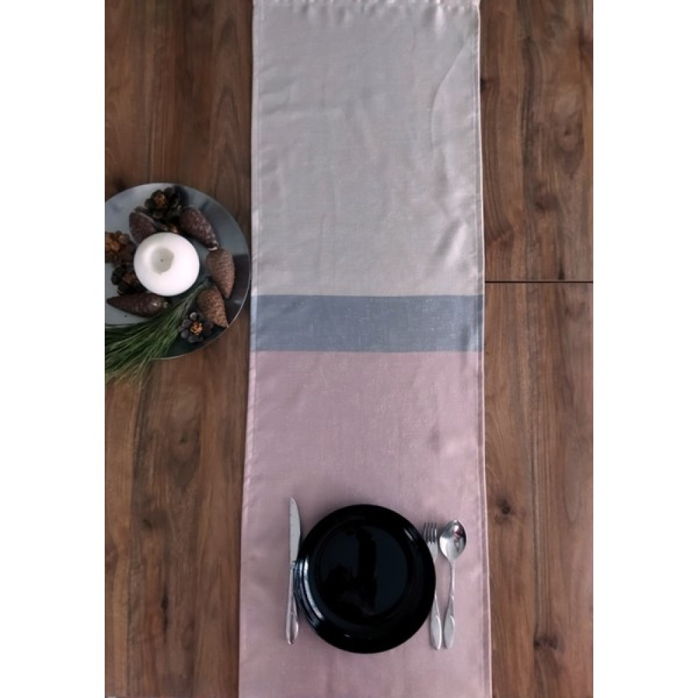 Ef Tasarım Tasarım Runner - Gri - Siyah - 40 x 150 cm Masa Örtüsü Fiyatı