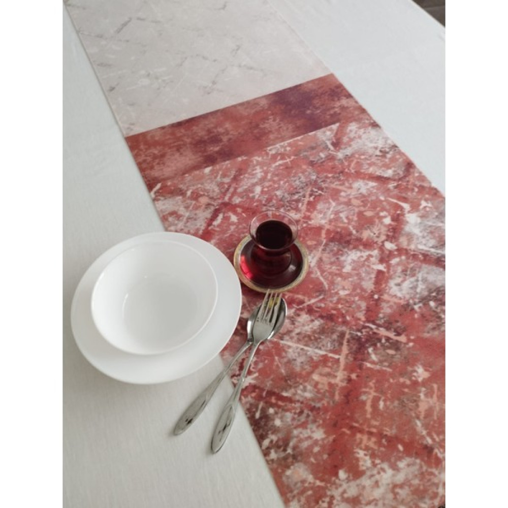 Ef Tasarım Turuncu Runner Özel Tasarım - Renkli - 150 x 40 cm Masa Örtüsü Fiyatı