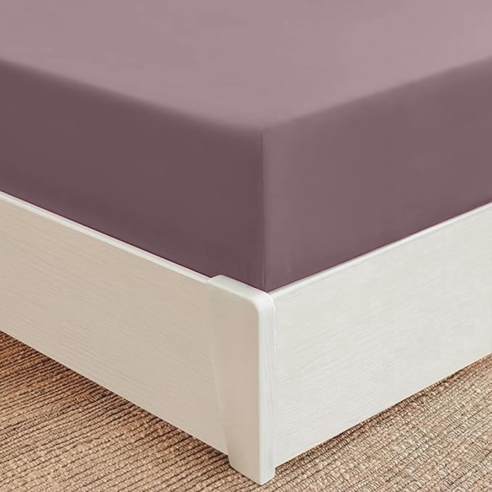 Efabrika Alvin Pamuklu Yastıklı Çift Kişilik 160x200 cm Lastikli Çarşaf Seti - Mürdüm Çarşaf Fiyatı