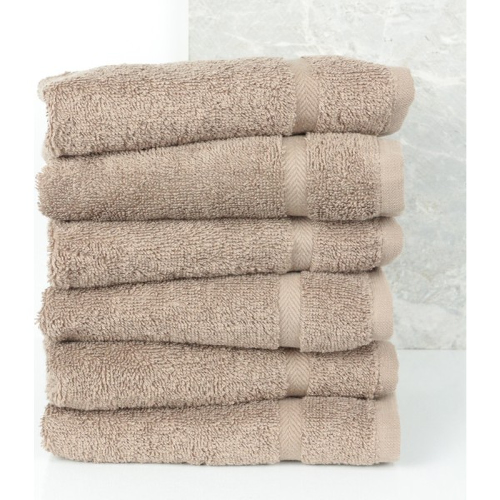 Efabrika Leora %100 Pamuklu 6'lı 30X30 Cm El Yüz Havlu Seti - S.Kahve - Sütlü Kahve - 30 x 30 cm El / Yüz Havlusu Fiyatı