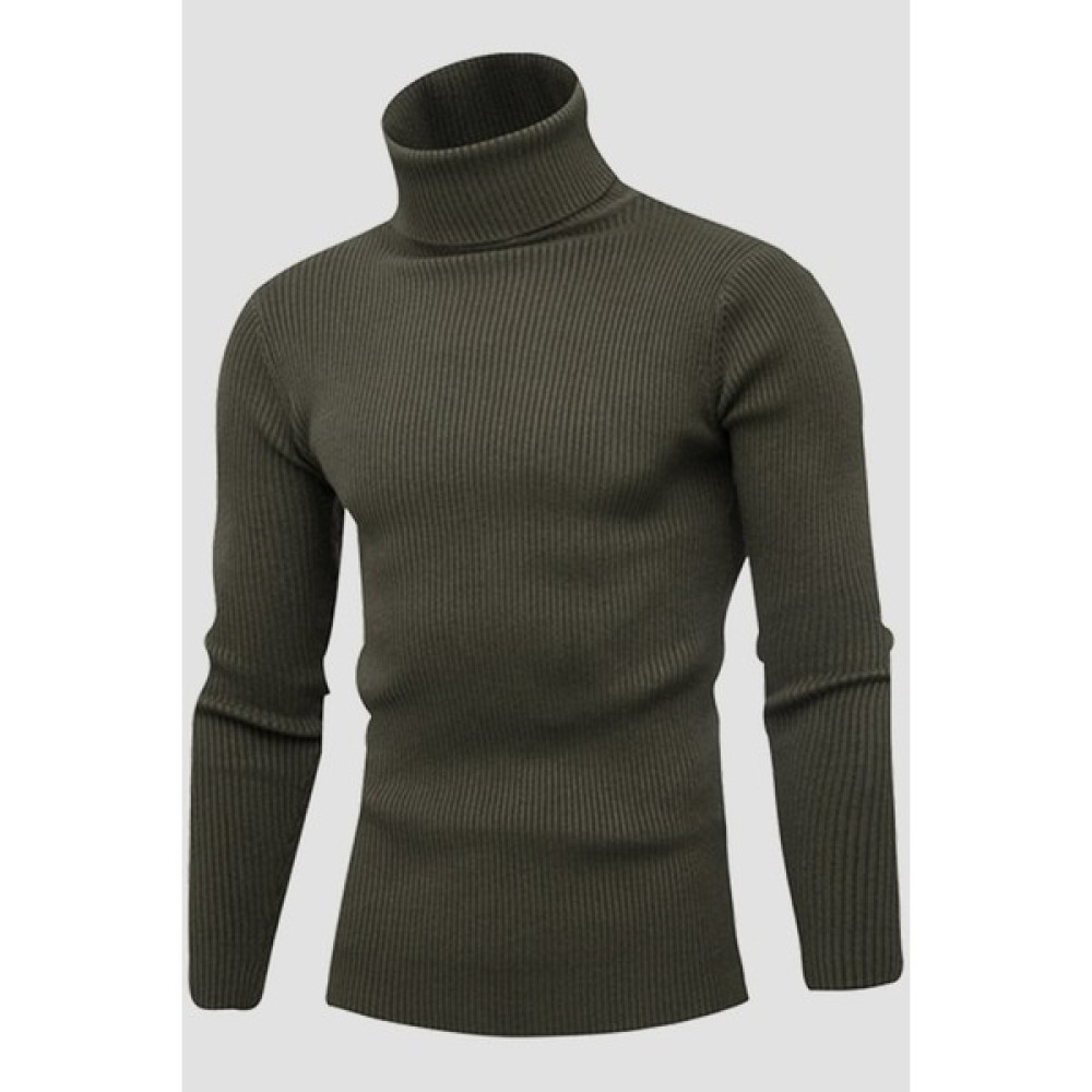 Efal Butik Haki Tam Balıkçı Yaka Triko Kazak Erkek Kazak & Süveter & Triko Fiyatı
