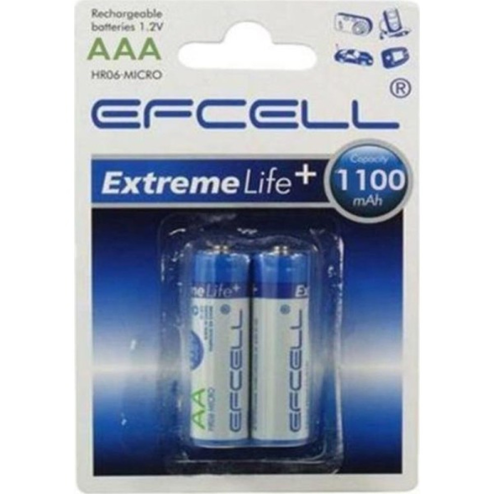 Efcell 1100 Mah Şarjlı Kalem Pil 2'li Blister EF1100 TV Aksesuarları Fiyatı