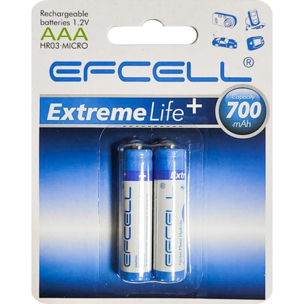 Efcell Şarjlı Pil Aaa Ince Kalem 700MAH (2 Adet) Ni-Mh Efcell HR-700AAA Kalem & Yazı Gereçleri Fiyatı