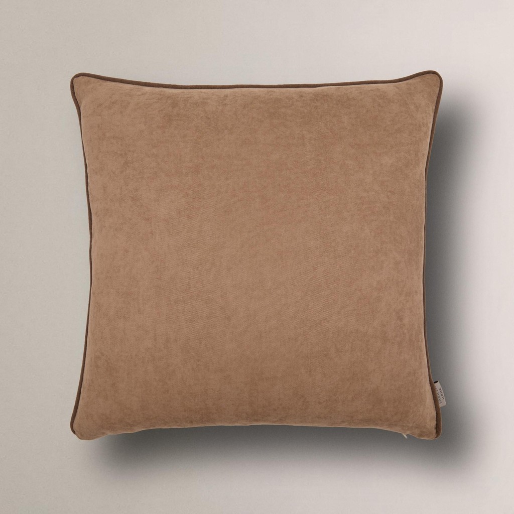 Efe Biye Detaylı Düz Kırlent Kılıfı - 45 x 45 cm - Kahverengi Kırlent / Mobilya Yastığı Fiyatı
