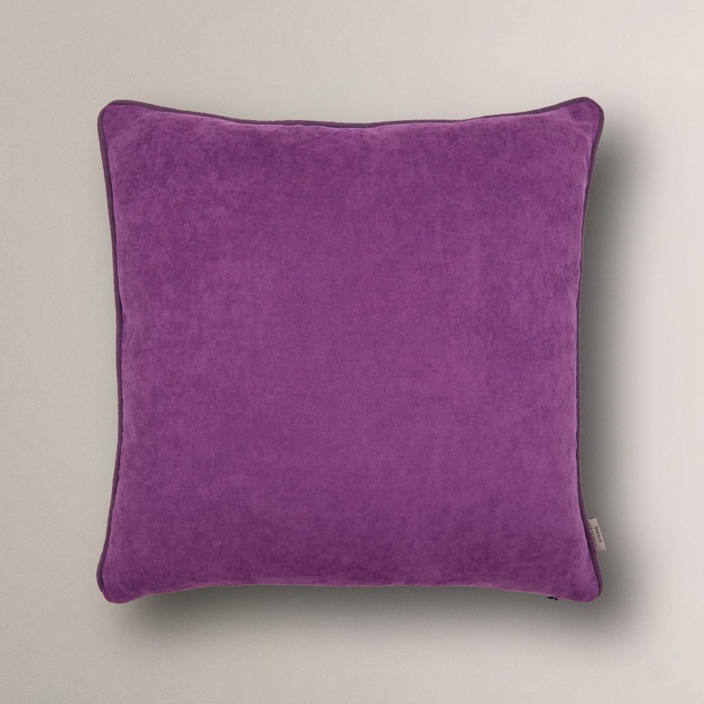Efe Biye Detaylı Düz Kırlent Kılıfı - 45 x 45 cm - Mor Kırlent / Mobilya Yastığı Fiyatı