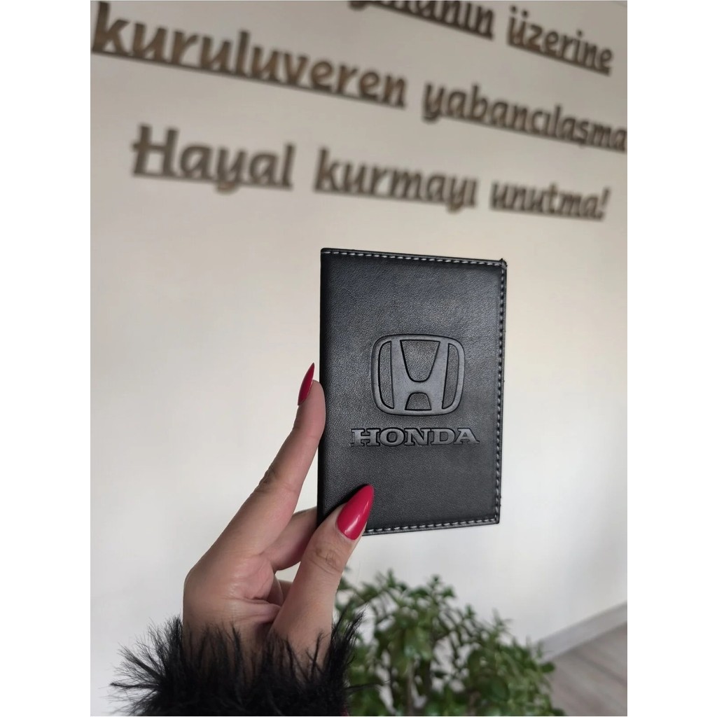 Efe Deri Honda Deri Dikişli Araç Ruhsat Kılıfı Kabı Ruhsatlık Ruhsat Koruyucu - Siyah Torpido Aksesuarları & Bakımı Fiyatı