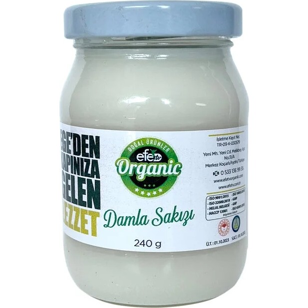 Efe Organic Alaçatı Damla Sakızı 250 Gram - 84 lt Diğer Fiyatı