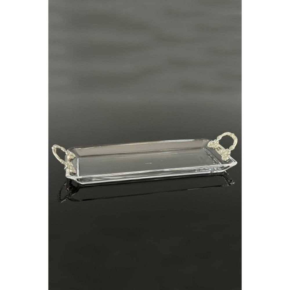 Efegil Glamour Gold Detaylı Glamour Kulplu Cam Sunumluk 36X14 cm Mutfak Gereçleri Fiyatı